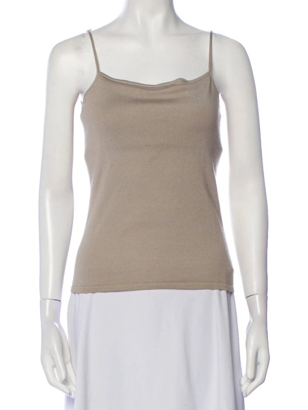 Ralph Lauren Black Label Beige Cashmere Silk Tank Top